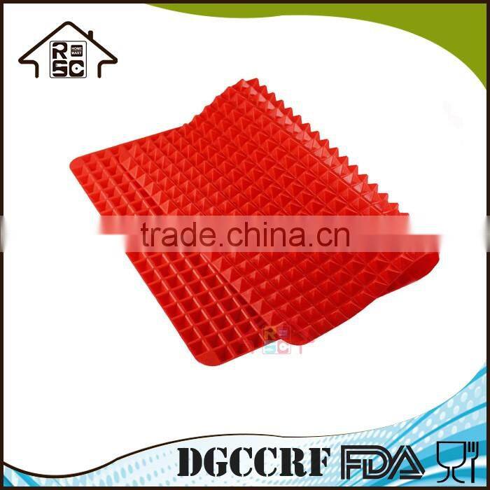 NBRSC Healthy Cooking Non Stick Heat Resistant Raised Pyramid Shaped Silicone Mat Oven Baking Tray Sheets