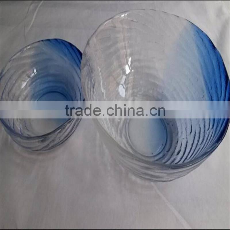 hand pressed glass bowl/glass salad bowls/glass fruit bowl