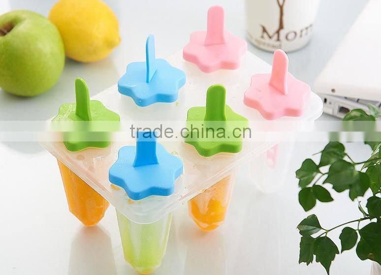 Star shape Kitchen FrozenIce Cream DIY Mold 6 compartments