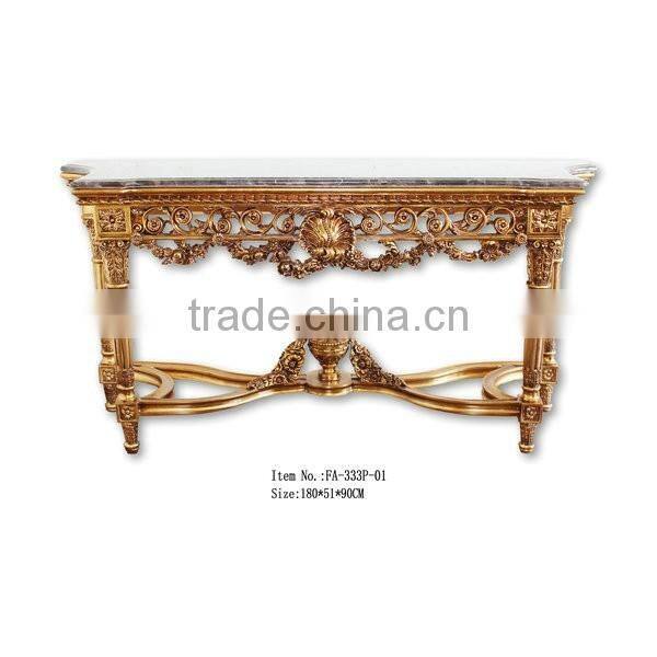 French rococo console table mirror
