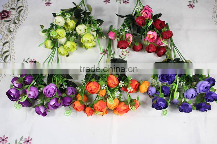 Autumnal artificial camellia bud flower decorative landscaping flower bouquet