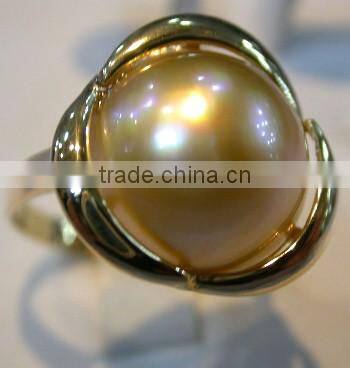 2014 wedding designs pearl ring Tahitian Pearl Ring