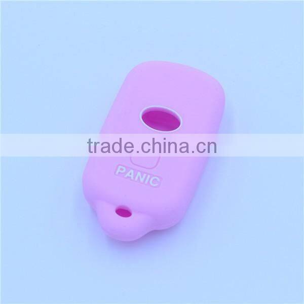 2 buttons silicone remote car key shell, car key cover for toyota with panic button