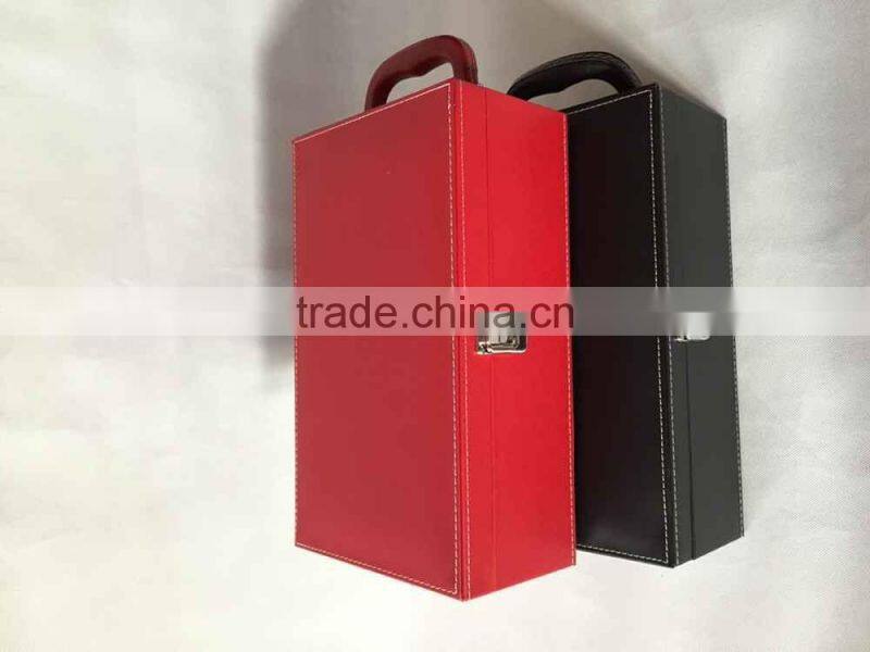 K0592-4PU Leather wine gift box 2bottles