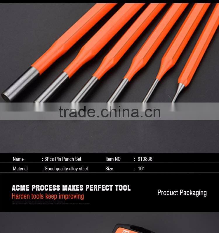 China Wholesale OEM Service Professional 10" 6PCS Pin Punch Set