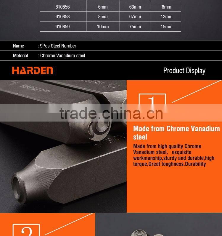 Professional 4mm 9PCS Steel Number