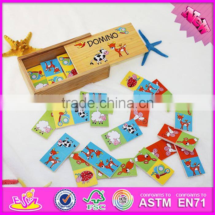 2016 New and popular children wooden domino gift W15A062