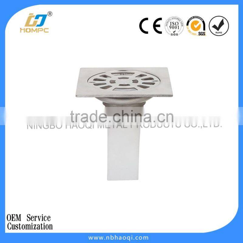 square design of bathroom brass shower drain