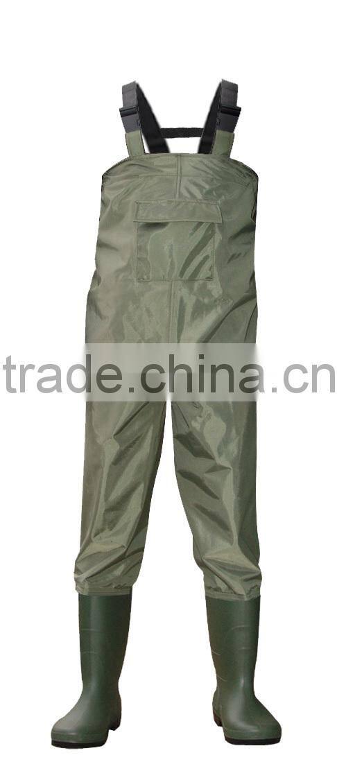 with chest pocket breathable waterproof fishing wader