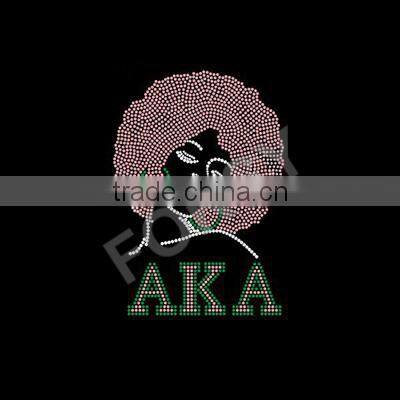 AKA hot fix rhinestone iron on transfers design