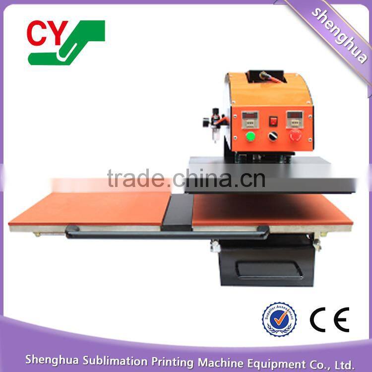 Efficient high quality double sided plates t-shirt pneumatic heat press machine