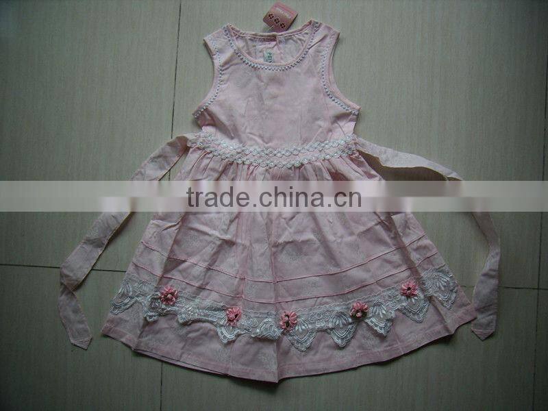 little girl's overstock dress girl's cotton dress cute stock dress