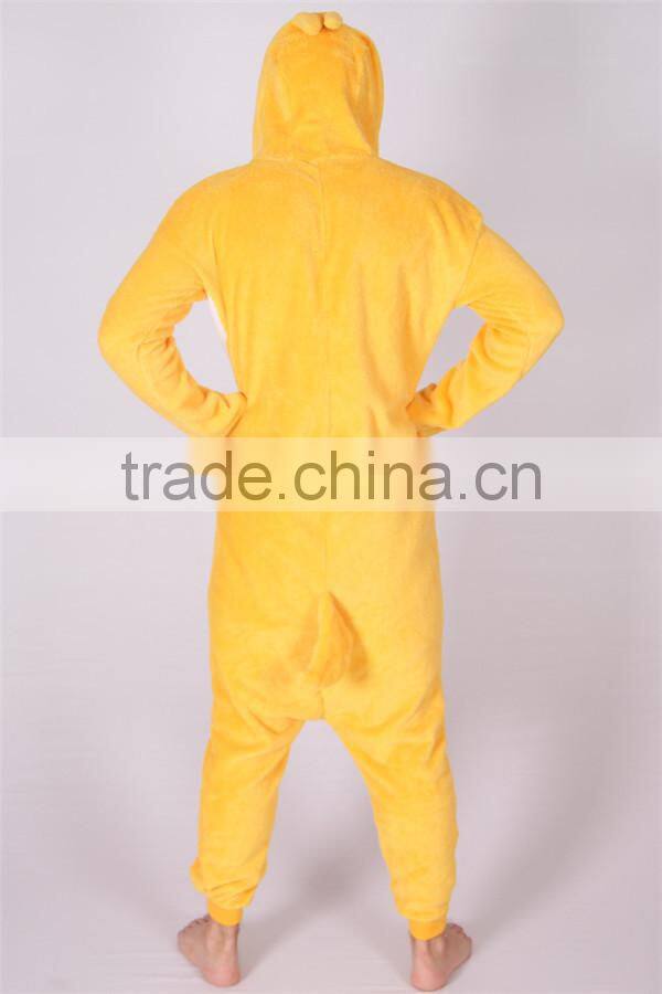 Festival top quality wild style yellow donald duck adult mascot costume