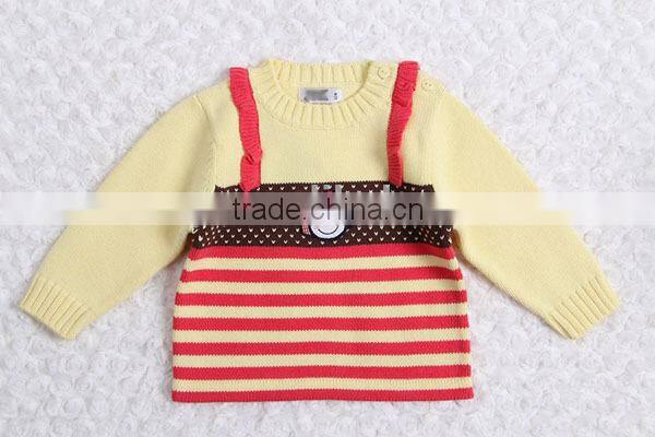 Baby girls stripe knitted pullover sweater