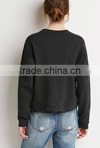 In 2015 the spring and autumn period and the new classic irregular loose long-sleeved cotton fleece