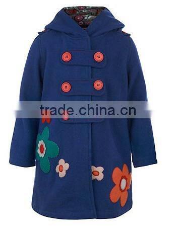 Custom Long Winter Coat For Kids/Kids Wool Coat Wholesale/Kids Clothing Manufacture In China