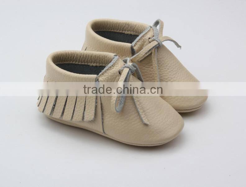 Tie popular cheap high quality baby leather shoes