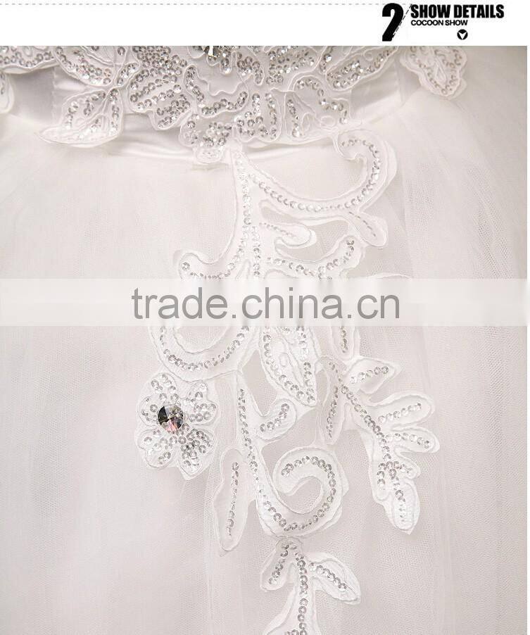 A Line Wedding Dresses Off Shoulder Pleated Lace Vintage Dress