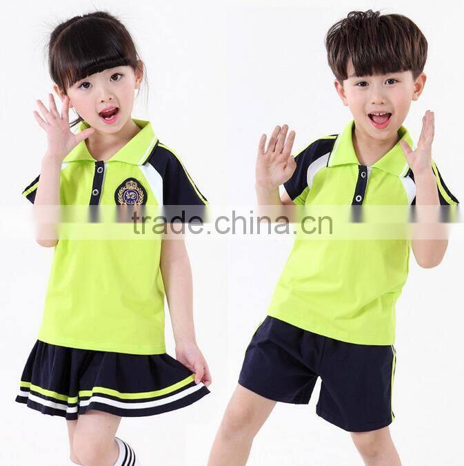 custom cheap unisex cute uniform clothes sport kids school uniforms