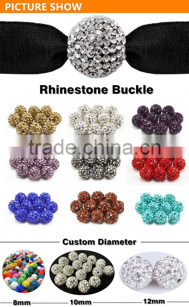 Rose Gold Crystal Bead - Rhineston Buckle for Headbands, Hair Ties and Fantastic Shoelaces - DIY Jewelry Accessores