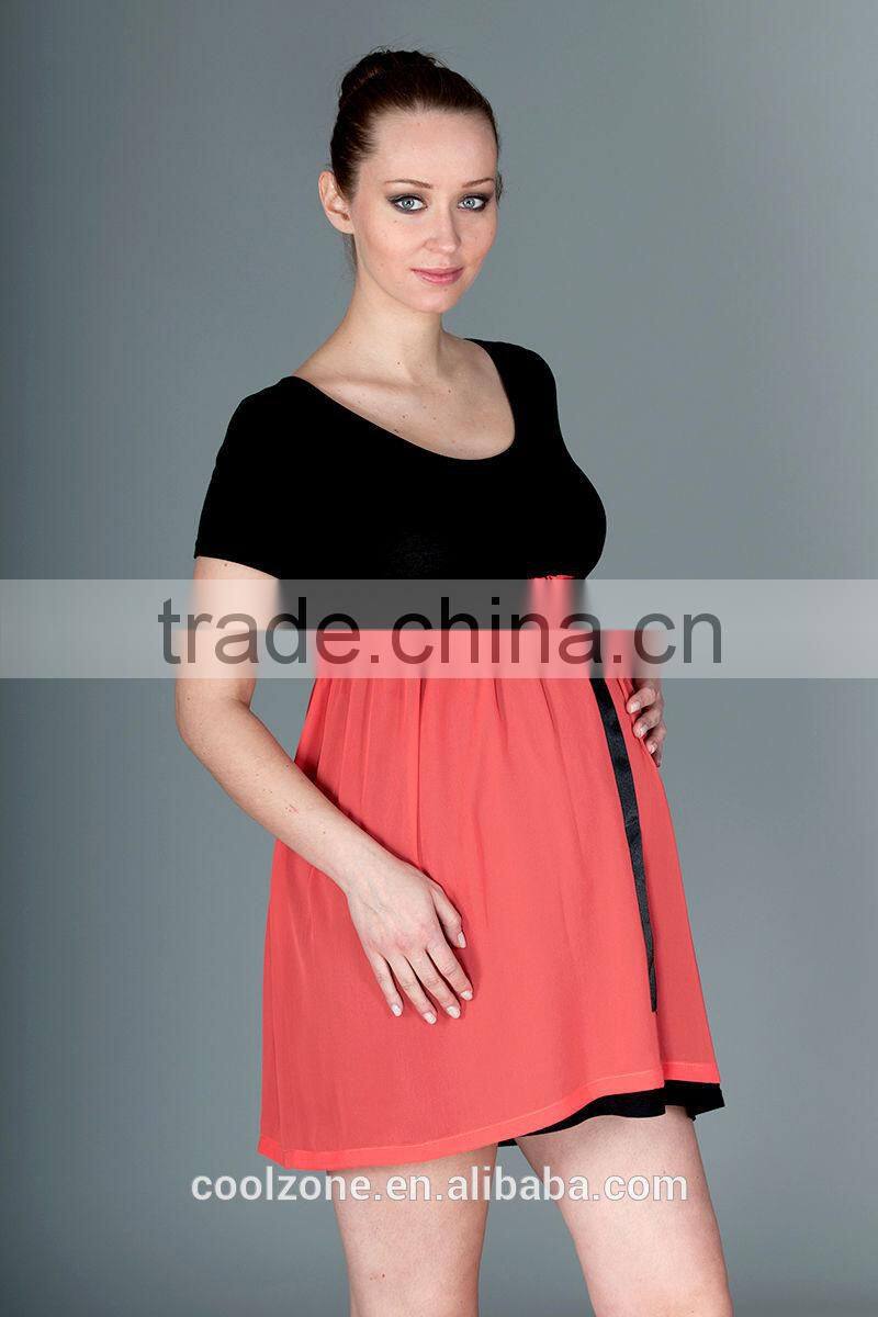 Maternity Wear Maternity Short Dress Dreamlike Chiffon Pregnancy Clothes Wholesale Maternity