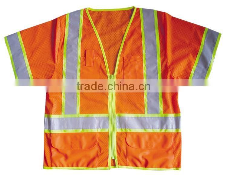 Custom high visibility mesh vest reflective safe hiv vest