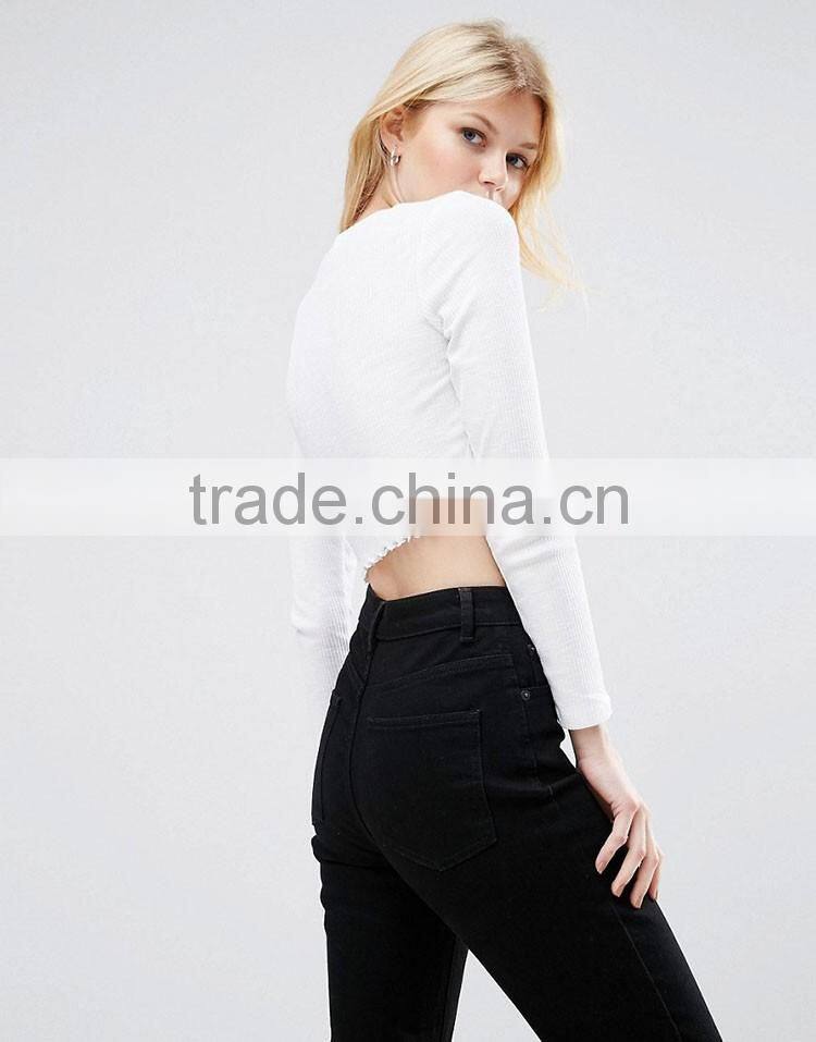 Guangzhou Shandao OEM Casual Summer Women O-neck Short Sleeve 180g 100% Cotton Cropped T-shirt