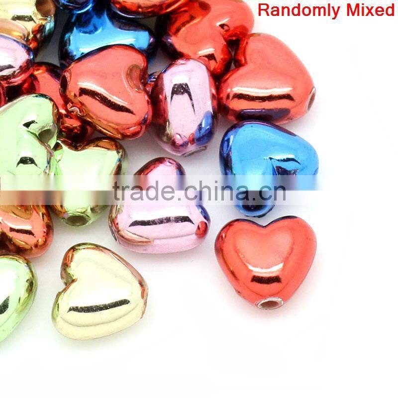 Valentines Gift Christmas Heart At Random Acrylic Charm DIY Beads