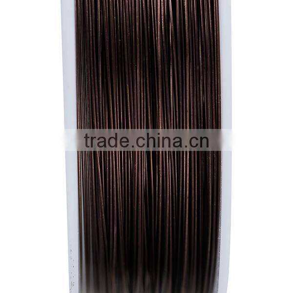 Copper Beading Wire Thread Cord Coffee 0.3mm Dia. 2 Rolls