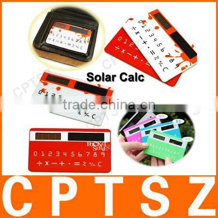 Cute Pocket Wallet Slim Credit Card Solar Calculator