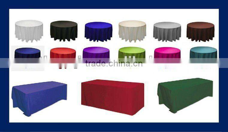 wedding and banquet chair cover polyester tablecloth and table linens