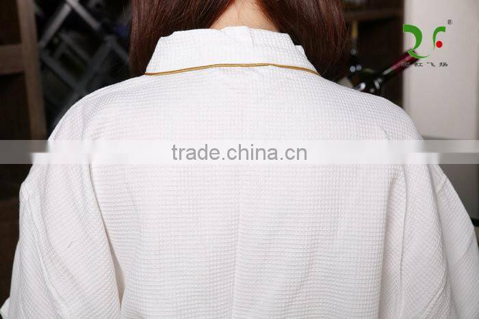 manufacture 100 cotton breathable waffle bathrobe