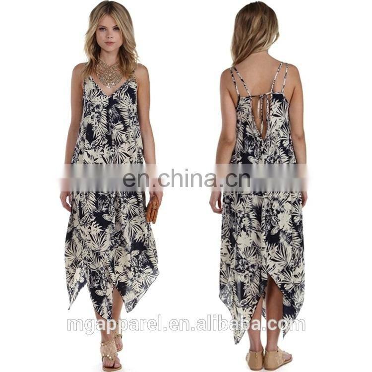 2015 new design maxi dresses sexy long casual dress V neck print maxi dress wholesale