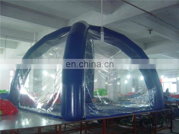 4 by 4 meters airtight inflatable camping tent transparent or customized