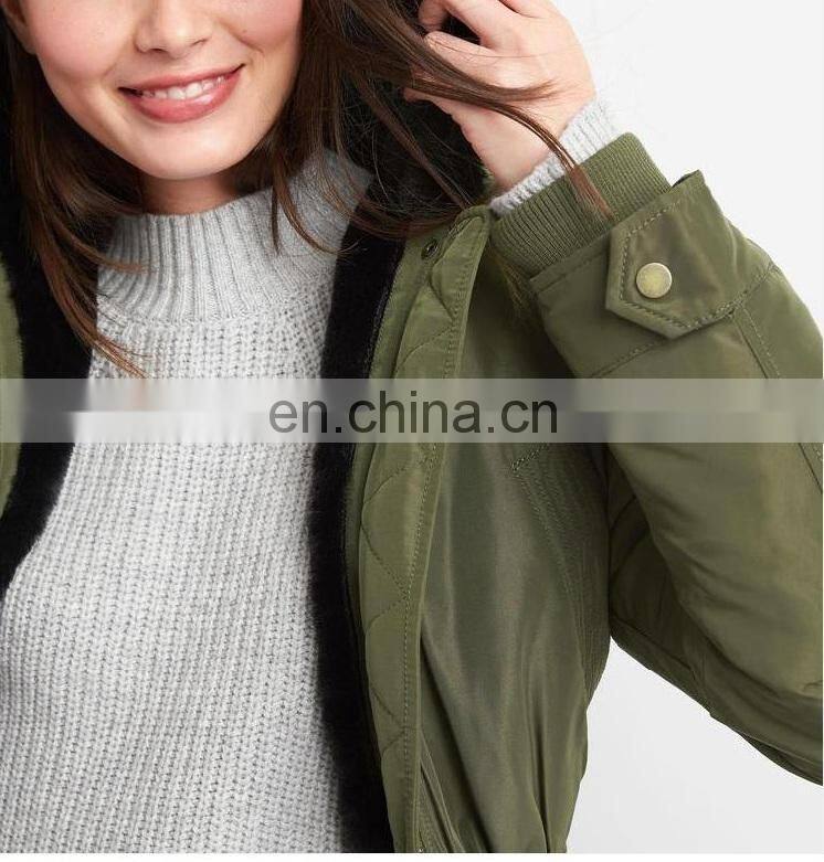 Cold Weather Clothing Woman Fashion Jacket Thicken Windbreaker
