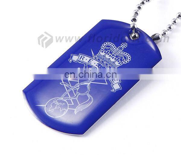 2017 cheap anodized aluminum dog tag/aluminum custom logo dog tags for cheap