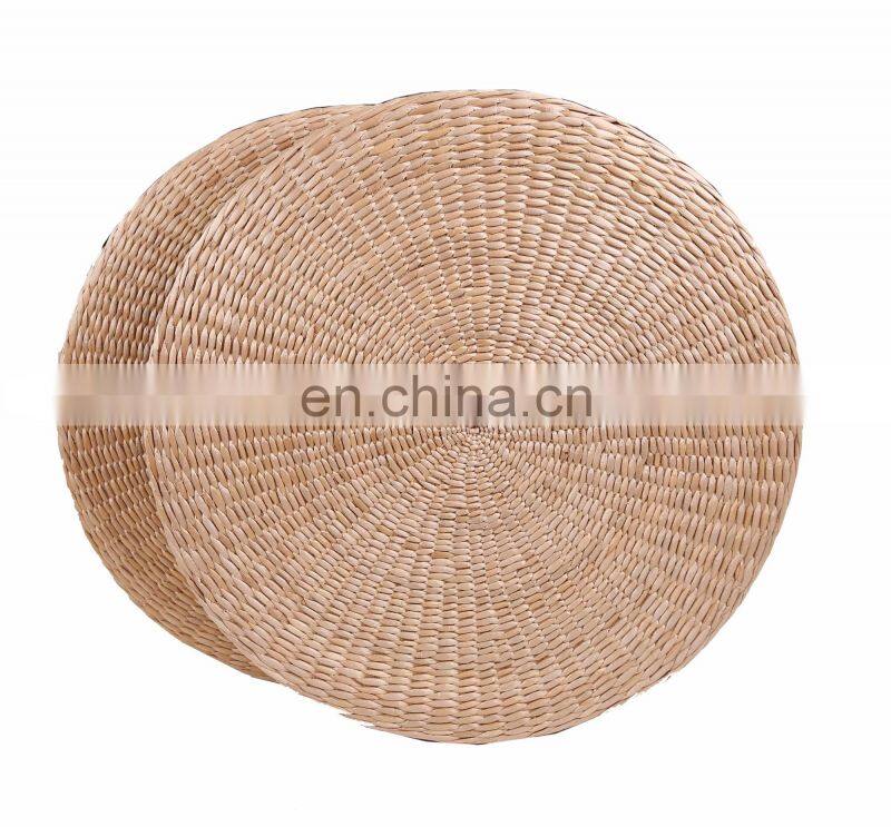 Natural Handmade Organic Round Portable Rattan Meditation Chair
