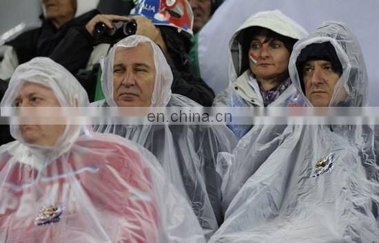 TRANSPARENT ONE TIME USE OVERPRINTING PONCHO