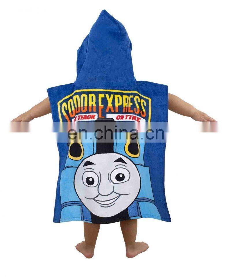 100% cotton Childrens Hooded Sport Poncho Towel