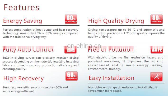 2016 New Fruits/Meats/Clothes Industrial Heat Pump Dryer