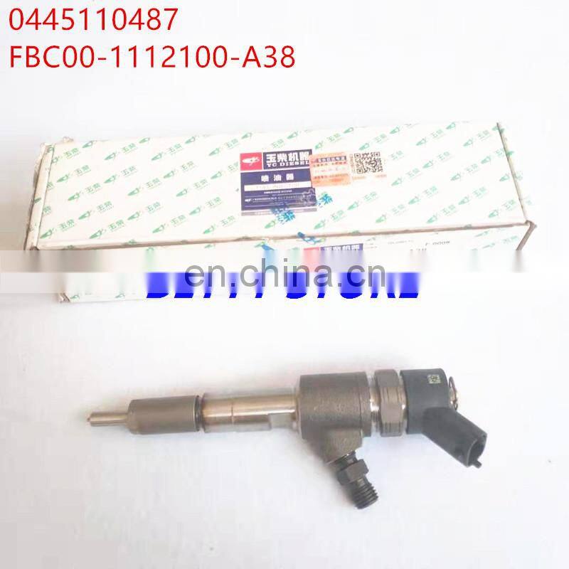0445 110 487  0445110487 FBC00-1112100-A38 Diesel Fuel injector for Yuchai engine