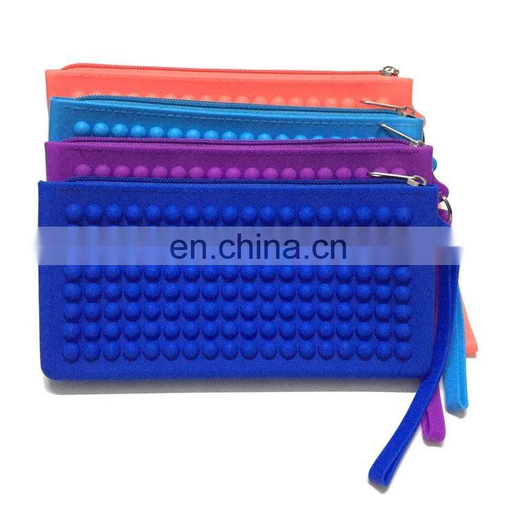 Silicone Zip Pouch Wallets Coin Purse Bags Pencil Case Gifts Box Women Travelling Pouch