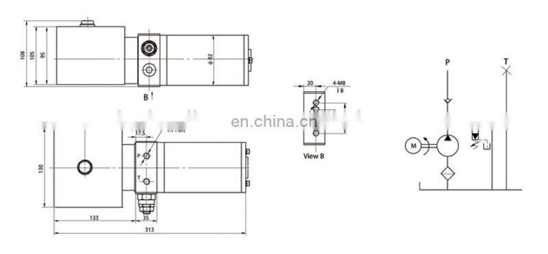 Mini hydraulic power unit 24v