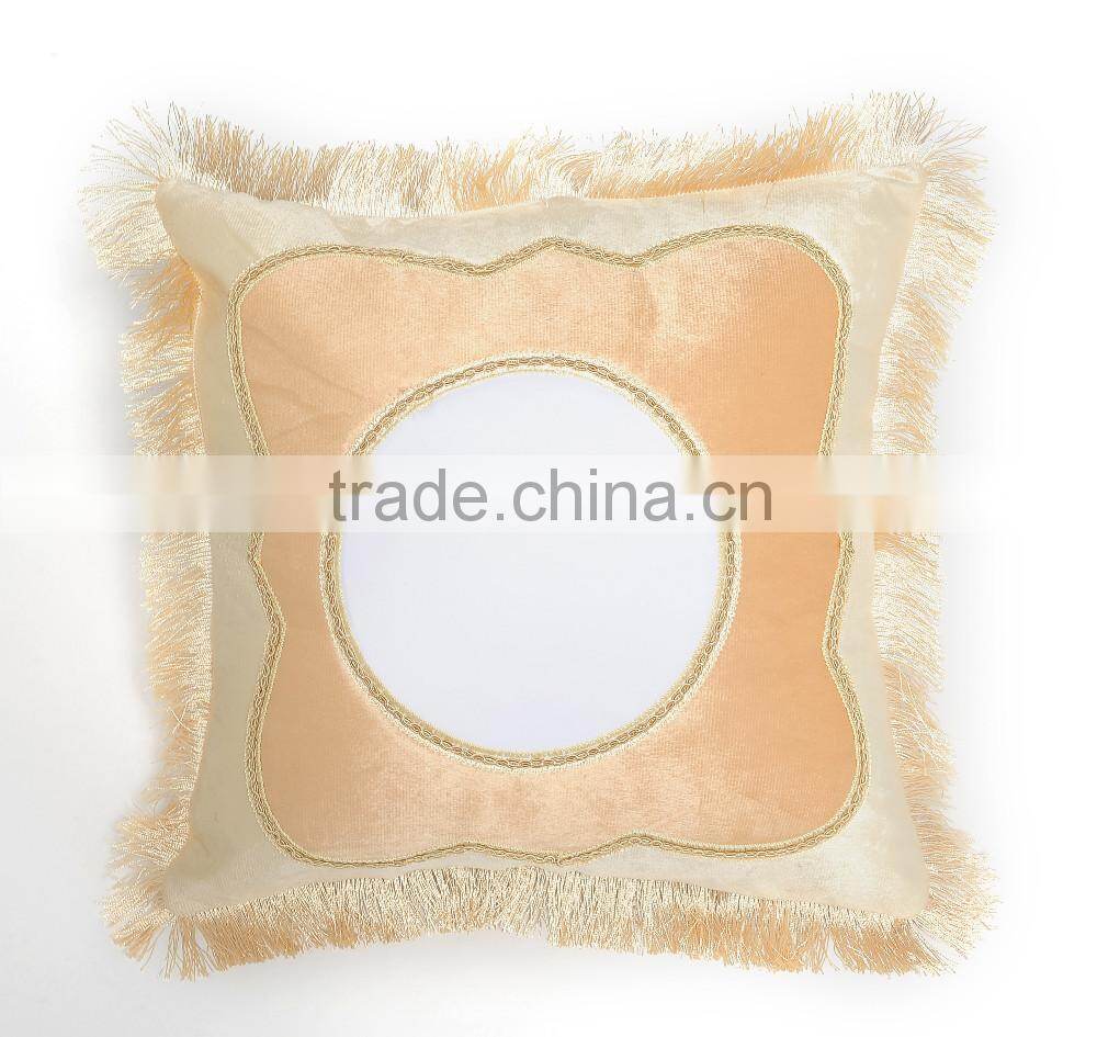 Colorking European Style Beige Heart Shape Pillowcase heat transfer sublimation blanks
