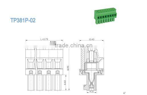 3.81mm female Pluggable Terminal Block