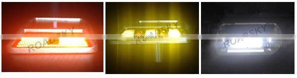 Square Red 6 LED 30 ton Outdoor LED Lighting Road Stud