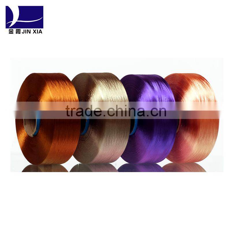 100% polyester dope dyed virgin POY filament yarn customized