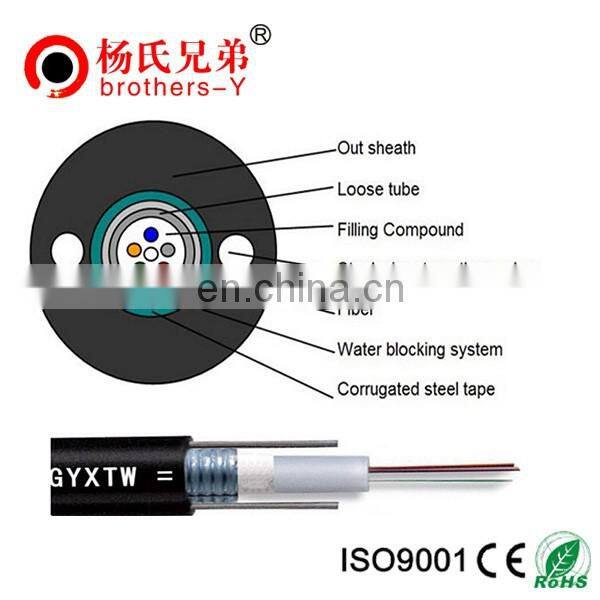 Fiber GYFTY 24 Core Single Mode Fiber Optic Cable Aerial
