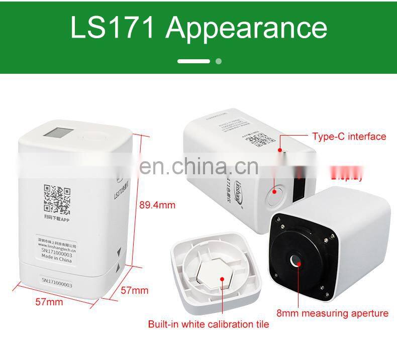 LS171 Portable Colorimeter with Cellphone APP For Printing Coating Ceramics Textiles Color Difference