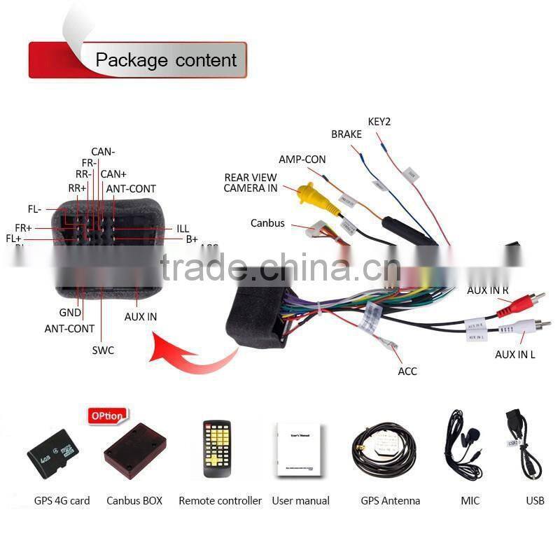 DOUBLE DIN ANDROID 4.4 CAR AUDIO CAR DVD FOR FORD FOCUS MONDEO S-max Kuga with WIFI,BT,SWC,1080P Video Playback,3G Optional